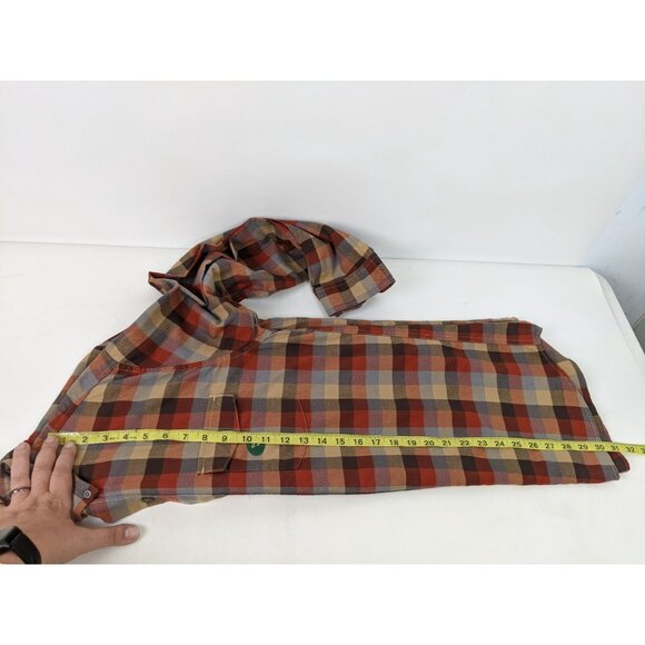 LL Bean Twill Plaid Long Sleeve Button Up Shirt Size Medium Tall Mens NWT Brown - Picture 12 of 12